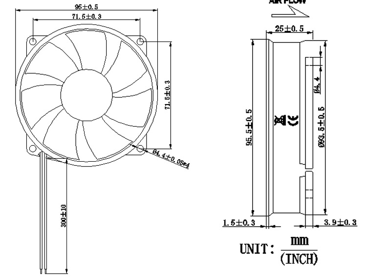 MFD9225F Dimensions